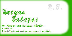 matyas balazsi business card